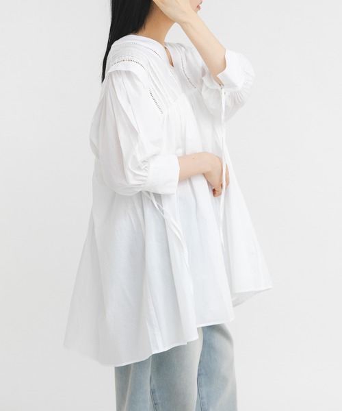 KBF（ケイビーエフ）の「2WAYレースドッキングミニワンピース（ワンピース・レディース・グリーン系その他/オフホワイト/チャコールグレー・ONE）」の6枚目の写真