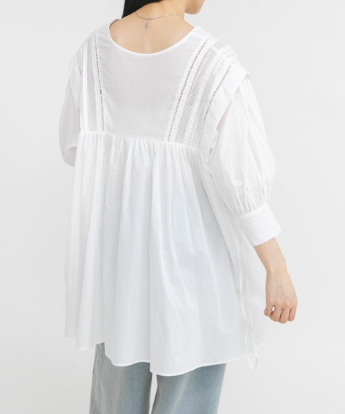 KBF（ケイビーエフ）の「2WAYレースドッキングミニワンピース（ワンピース・レディース・グリーン系その他/オフホワイト/チャコールグレー・ONE）」の7枚目の写真