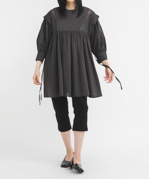 KBF（ケイビーエフ）の「2WAYレースドッキングミニワンピース（ワンピース・レディース・グリーン系その他/オフホワイト/チャコールグレー・ONE）」の14枚目の写真