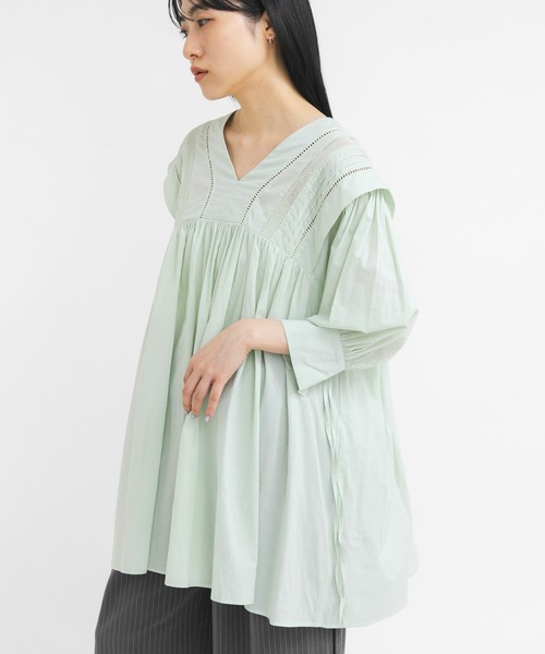 KBF（ケイビーエフ）の「2WAYレースドッキングミニワンピース（ワンピース・レディース・グリーン系その他/オフホワイト/チャコールグレー・ONE）」の20枚目の写真