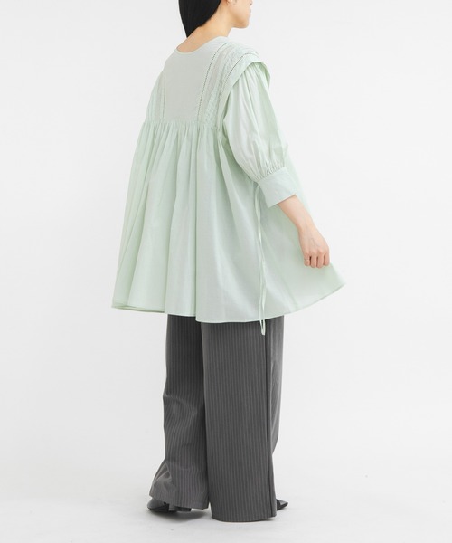 KBF（ケイビーエフ）の「2WAYレースドッキングミニワンピース（ワンピース・レディース・グリーン系その他/オフホワイト/チャコールグレー・ONE）」の22枚目の写真