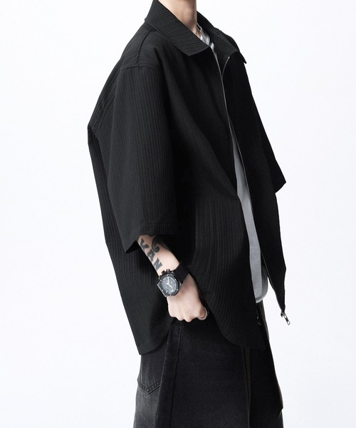 JOHNNY WOLF(ジョニーウルフ)の「GREED ルーズ ジップアップ シャツジャケット(シャツ/ブラウス・メンズ・ブラック/ホワイト・XL/L/M)」の8枚目の写真