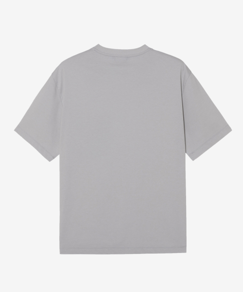 MINDBRIDGE（マインドブリッジ）の「[クール]ウーブンミックスセミオーバーティーシャツ - 2カラー（Tシャツ/カットソー・メンズ・ダークネイビー/ライトグレー・95/100/105/110）」の4枚目の写真