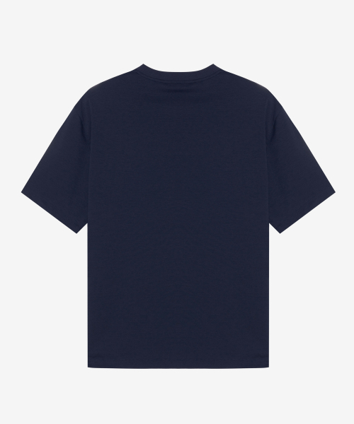 MINDBRIDGE（マインドブリッジ）の「[クール]ウーブンミックスセミオーバーティーシャツ - 2カラー（Tシャツ/カットソー・メンズ・ダークネイビー/ライトグレー・95/100/105/110）」の6枚目の写真