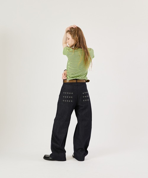 FTW(エフティダブリュー)の「ASSORT EYELET PANTS(その他パンツ・レディース・インディゴブルー/オフホワイト/ブラック・MEDIUM/LARGE/SMALL)」の17枚目の写真