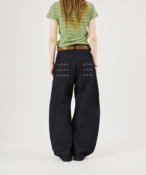 FTW(エフティダブリュー)の「ASSORT EYELET PANTS(その他パンツ・レディース・インディゴブルー/オフホワイト/ブラック・MEDIUM/LARGE/SMALL)」の11枚目の写真