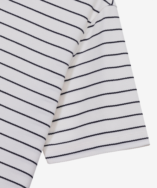 MINDBRIDGE(マインドブリッジ)の「ツイルストライプセミオーバーフィット半袖Tシャツ(Tシャツ/カットソー・メンズ・ホワイト・95/100/105/110)」の7枚目の写真