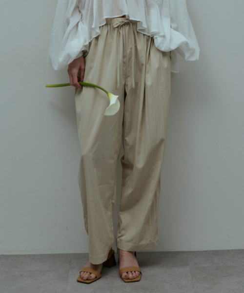 flaeu(フラユ)の「Light Nylon Easy Pants(その他パンツ・レディース・ブラック/ミント/サンドベージュ/テラコッタ・FREE)」の3枚目の写真