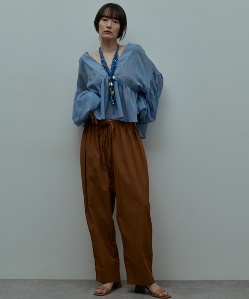 flaeu(フラユ)の「Light Nylon Easy Pants(その他パンツ・レディース・ブラック/ミント/サンドベージュ/テラコッタ・FREE)」の9枚目の写真
