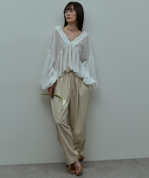flaeu(フラユ)の「Light Nylon Easy Pants(その他パンツ・レディース・ブラック/ミント/サンドベージュ/テラコッタ・FREE)」の13枚目の写真