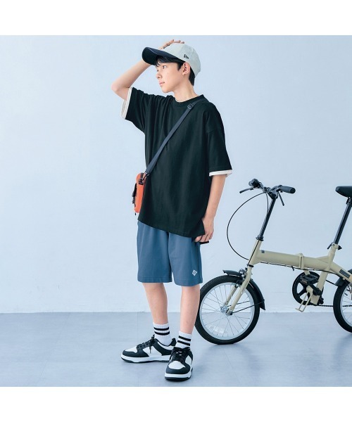 Belle Maison（ベルメゾン）の「スウェットハーフパンツ（その他パンツ・キッズ・ブルー/カーキ/ブラック・140/150/160/170）」の4枚目の写真