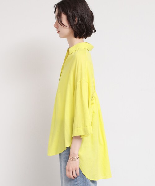 THE SHOP TK (ザ ショップ ティーケー )の「ポジティブカラーが映える バイオウォッシュバックギャザーシャツ(シャツ/ブラウス・レディース・ブルー/イエロー系その他/ピンク系その他/スミクロ・12/13)」の20枚目の写真