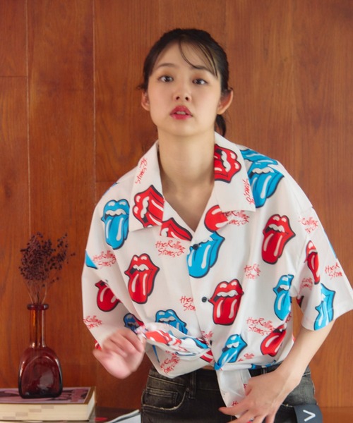 JACKROSE(ジャックローズ)の「B-TRS-総柄・リップス&タン SSシャツ(シャツ/ブラウス・メンズ・ホワイト/ブラック・L/M)」の5枚目の写真