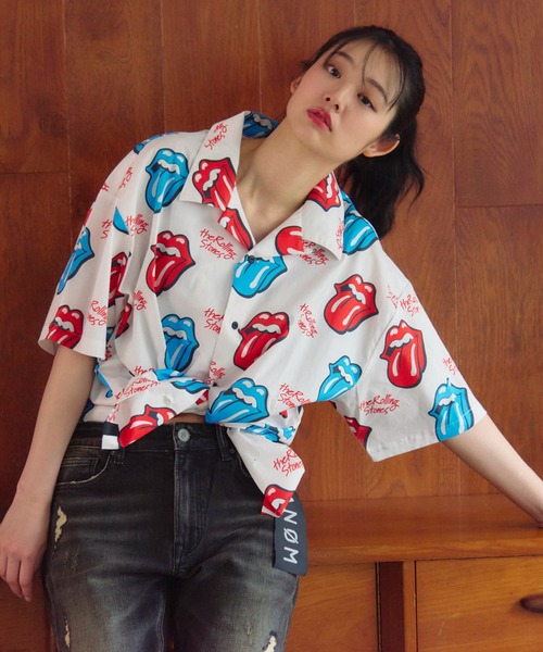 JACKROSE(ジャックローズ)の「B-TRS-総柄・リップス&タン SSシャツ(シャツ/ブラウス・メンズ・ホワイト/ブラック・L/M)」の7枚目の写真