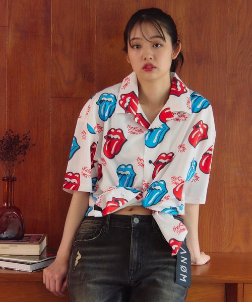JACKROSE(ジャックローズ)の「B-TRS-総柄・リップス&タン SSシャツ(シャツ/ブラウス・メンズ・ホワイト/ブラック・L/M)」の9枚目の写真