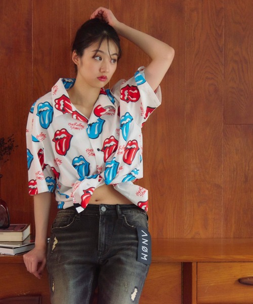 JACKROSE(ジャックローズ)の「B-TRS-総柄・リップス&タン SSシャツ(シャツ/ブラウス・メンズ・ホワイト/ブラック・L/M)」の11枚目の写真