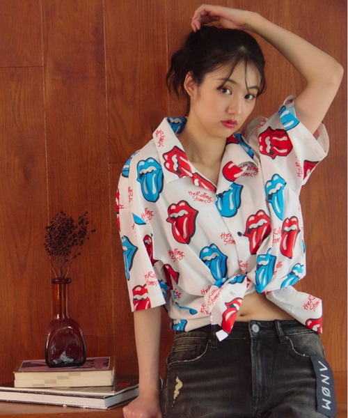 JACKROSE(ジャックローズ)の「B-TRS-総柄・リップス&タン SSシャツ(シャツ/ブラウス・メンズ・ホワイト/ブラック・L/M)」の12枚目の写真
