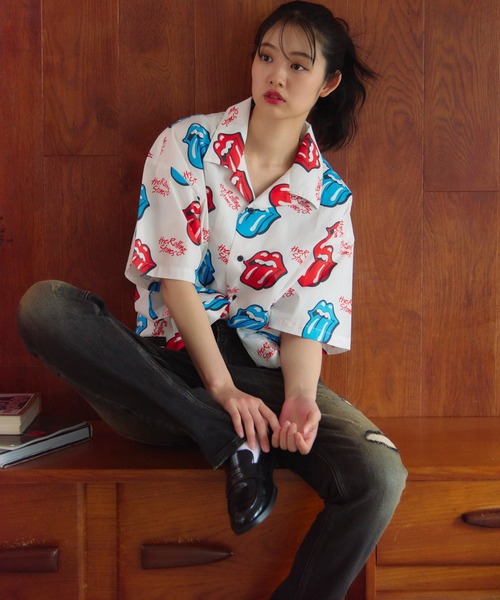JACKROSE(ジャックローズ)の「B-TRS-総柄・リップス&タン SSシャツ(シャツ/ブラウス・メンズ・ホワイト/ブラック・L/M)」の14枚目の写真