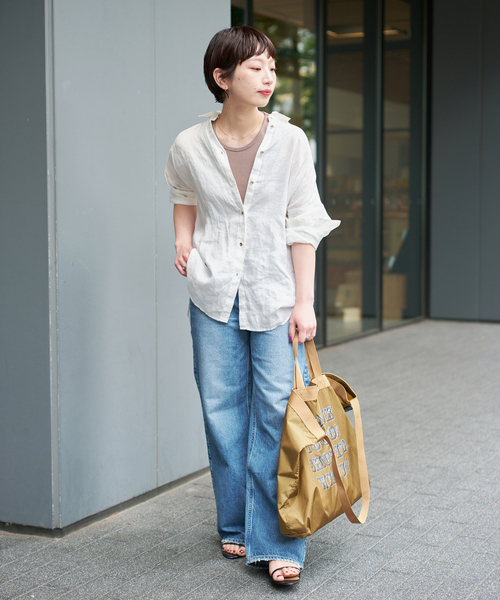 Spick & Span(スピックアンドスパン)の「JULY NINE/ジュライ ナイン 別注 2WAYナイロントート(トートバッグ・レディース・ブラック/ベージュ・FREE)」の11枚目の写真