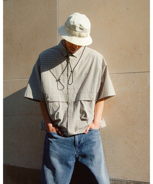 KEBOZ（ケボズ）の「CHECK BALL SHIRT（シャツ/ブラウス・メンズ・ブラウン/マスタード/ベージュ・M/S/XL/L）」の2枚目の写真