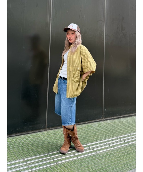KEBOZ(ケボズ)の「CHECK BALL SHIRT(シャツ/ブラウス・メンズ・ブラウン/マスタード/ベージュ・M/S/XL/L)」の5枚目の写真