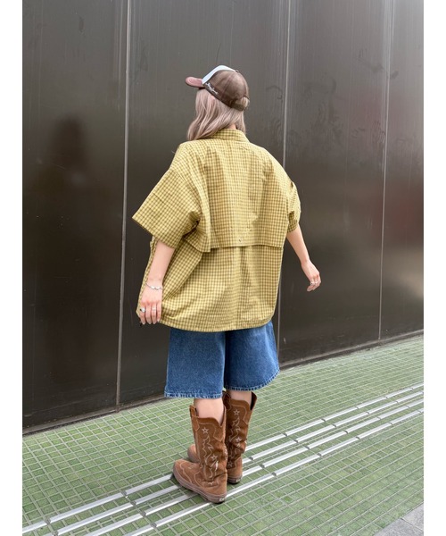 KEBOZ(ケボズ)の「CHECK BALL SHIRT(シャツ/ブラウス・メンズ・ブラウン/マスタード/ベージュ・M/S/XL/L)」の6枚目の写真