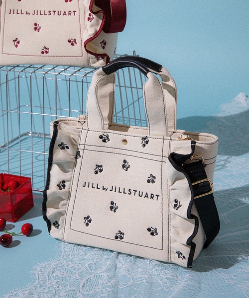 JILL by JILL STUART(ジルバイジルスチュアート)の「【再入荷】<Cherryシリーズ>フリルトートバッグ(トートバッグ・レディース・ブラック/レッド・FREE)」の5枚目の写真