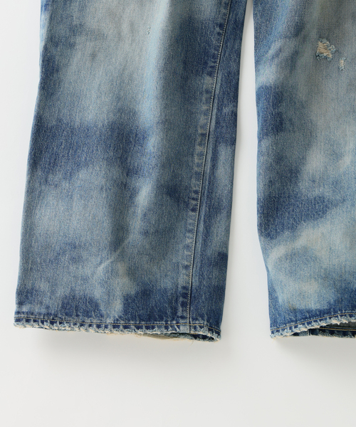 JOURNAL STANDARD J.S HOMESTEAD(ジャーナルスタンダードホームステッド)の「J.S.Homestead / エイジング デニム ワイド ネバダ(デニムパンツ・メンズ・コバルトブルー・MEDIUM/LARGE/SMALL)」の6枚目の写真