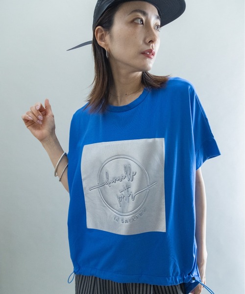 lodie(ロディ)の「シルバーPt オーバーシルエットT(Tシャツ/カットソー・レディース・ブラック/ブルー/オフホワイト/モカ・FREE)」の1枚目の写真