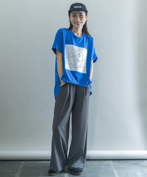 lodie(ロディ)の「シルバーPt オーバーシルエットT(Tシャツ/カットソー・レディース・ブラック/ブルー/オフホワイト/モカ・FREE)」の8枚目の写真
