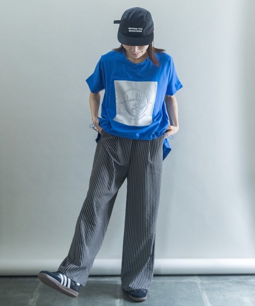lodie(ロディ)の「シルバーPt オーバーシルエットT(Tシャツ/カットソー・レディース・ブラック/ブルー/オフホワイト/モカ・FREE)」の10枚目の写真