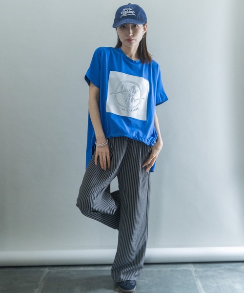 lodie(ロディ)の「シルバーPt オーバーシルエットT(Tシャツ/カットソー・レディース・ブラック/ブルー/オフホワイト/モカ・FREE)」の15枚目の写真
