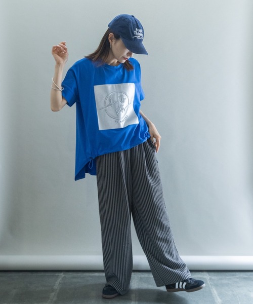 lodie(ロディ)の「シルバーPt オーバーシルエットT(Tシャツ/カットソー・レディース・ブラック/ブルー/オフホワイト/モカ・FREE)」の16枚目の写真