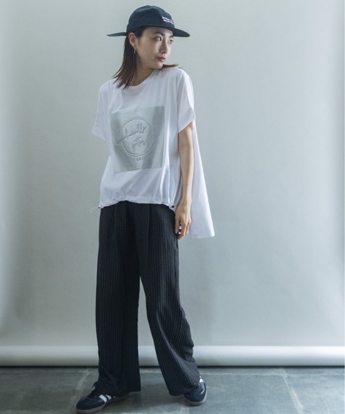 lodie(ロディ)の「シルバーPt オーバーシルエットT(Tシャツ/カットソー・レディース・ブラック/ブルー/オフホワイト/モカ・FREE)」の21枚目の写真