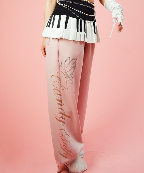 GALFY(ガルフィー)の「【GALFY/ガルフィー】ピカピカギャルちゃんバタフライスウェバン(スウェットパンツ・レディース・ホワイト/ブラック/ライトピンク・FREE)」の20枚目の写真
