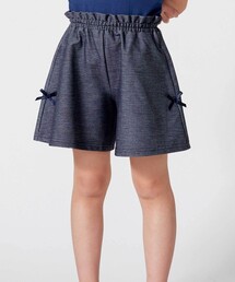 デニムニットストレッチキュロットパンツ(100~150cm)