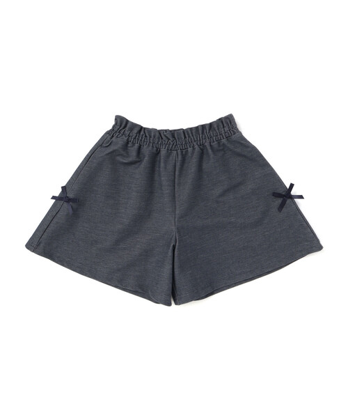 BeBe(ベベ)の「デニムニットストレッチキュロットパンツ(100~150cm)(デニムパンツ・キッズ・グレー/ネイビー・120cm/130cm/150cm/140cm/110cm)」の4枚目の写真