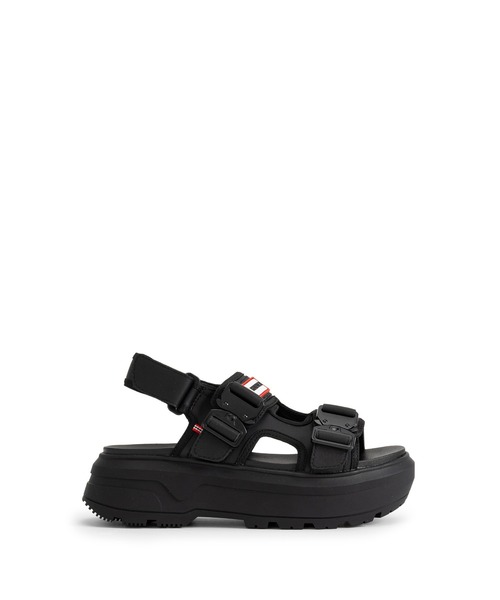 ELLEgirl(エルガール)の「HUNTER U CITY REBEL NEO&LEATHER(サンダル・レディース・グレー/ブラック・24.0cm/23.0cm)」の4枚目の写真