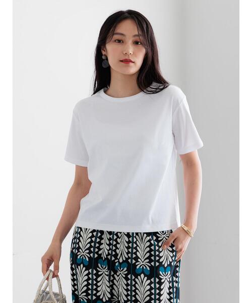 Te chichi（テチチ）の「【調温】ミニマルネックTシャツ（Tシャツ/カットソー・レディース・ブラック/オフホワイト/グレー/ピンク・F）」の14枚目の写真