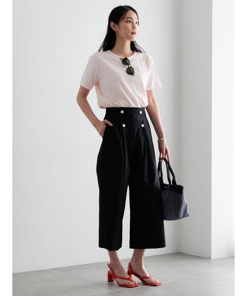 Te chichi（テチチ）の「【調温】ミニマルネックTシャツ（Tシャツ/カットソー・レディース・ブラック/オフホワイト/グレー/ピンク・F）」の18枚目の写真