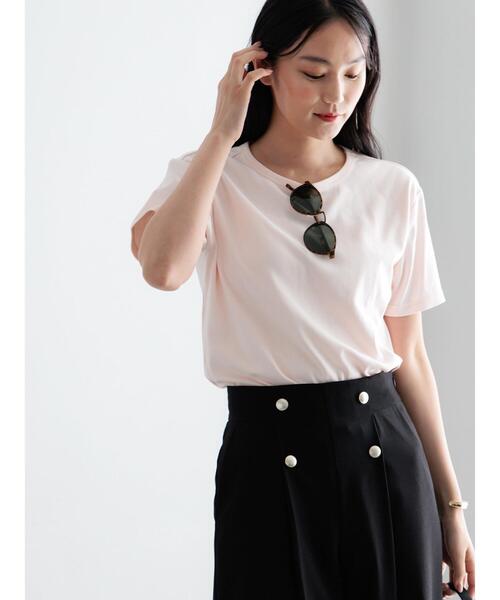 Te chichi（テチチ）の「【調温】ミニマルネックTシャツ（Tシャツ/カットソー・レディース・ブラック/オフホワイト/グレー/ピンク・F）」の21枚目の写真