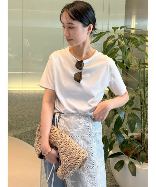 Te chichi（テチチ）の「【調温】ミニマルネックTシャツ（Tシャツ/カットソー・レディース・ブラック/オフホワイト/グレー/ピンク・F）」の10枚目の写真