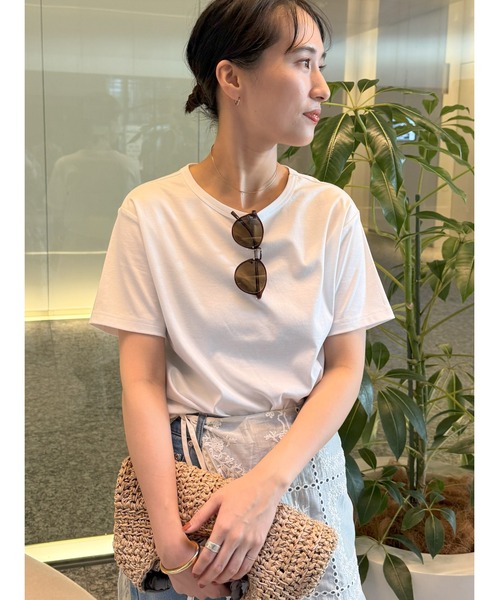 Te chichi（テチチ）の「【調温】ミニマルネックTシャツ（Tシャツ/カットソー・レディース・ブラック/オフホワイト/グレー/ピンク・F）」の11枚目の写真