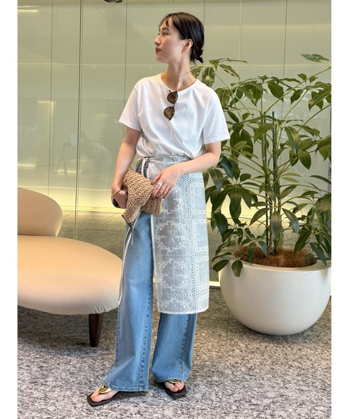 Te chichi（テチチ）の「【調温】ミニマルネックTシャツ（Tシャツ/カットソー・レディース・ブラック/オフホワイト/グレー/ピンク・F）」の7枚目の写真