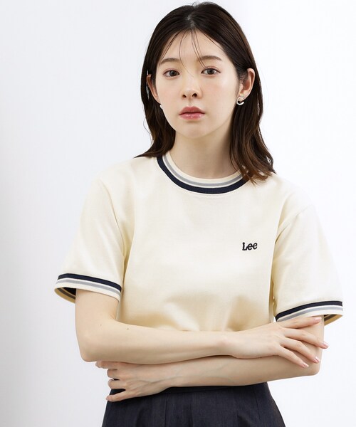 grove（グローブ）の「【Lee】SEEDSTICH TEE（Tシャツ/カットソー・レディース・オフホワイト/ネイビー・02/01）」の16枚目の写真