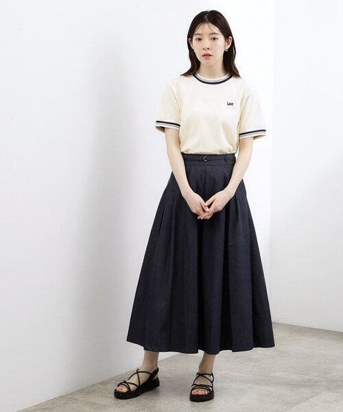 grove（グローブ）の「【Lee】SEEDSTICH TEE（Tシャツ/カットソー・レディース・オフホワイト/ネイビー・02/01）」の17枚目の写真