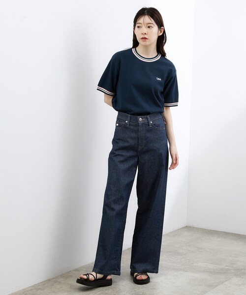 grove（グローブ）の「【Lee】SEEDSTICH TEE（Tシャツ/カットソー・レディース・オフホワイト/ネイビー・02/01）」の5枚目の写真