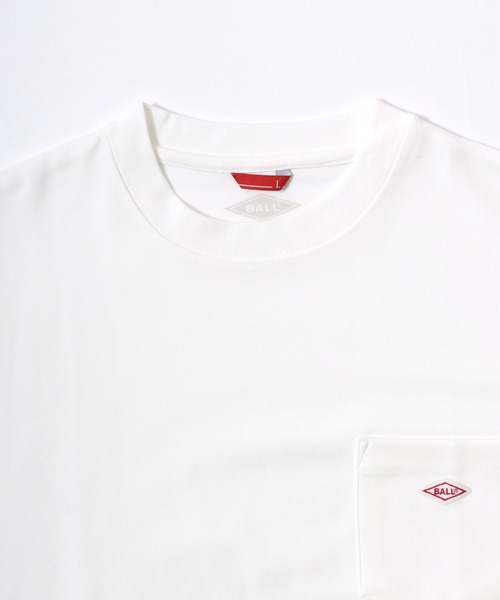 BALL(ボール)の「2026SS BALL/ボール 接触冷感 イージーケア ワンポイントロゴ刺繍 ポケット付半袖Tシャツ レディース メンズ(Tシャツ/カットソー・メンズ・グレイッシュベージュ/ブラック/ネイビー/チャコール/グリーン/ホワイト/サックスブルー・M/LL/L)」の22枚目の写真