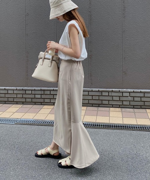 nananamoe(ナナナモエ)の「new inside bratop layered tank / インサイドブラトップレイヤードタンク(Tシャツ/カットソー・レディース・ホワイト/ピンク/サンドベージュ/杢グレー/ブルー/ブラック・FREE)」の19枚目の写真