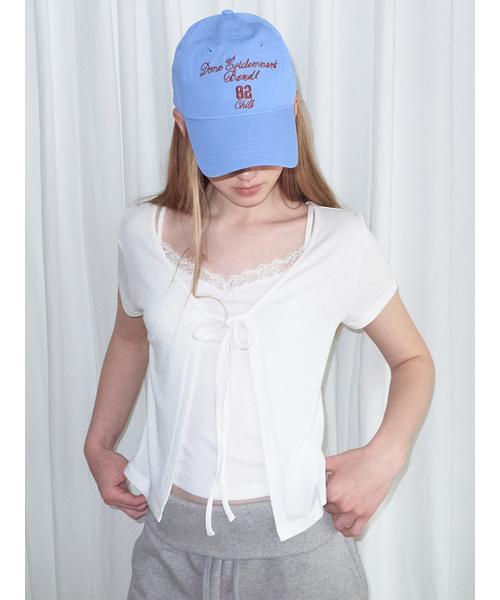 ETMON（エトモン）の「Lace Layered Cardigan T-Shirt, White（Tシャツ/カットソー・レディース・その他・F）」の5枚目の写真